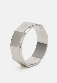 Calvin Klein BRUSHED POLISHED FACETED BOLT RING - Ring - silver-coloured