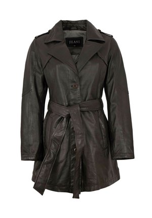 Lederjacken24 HAYLEY - Trenchcoat - dunkelbraun