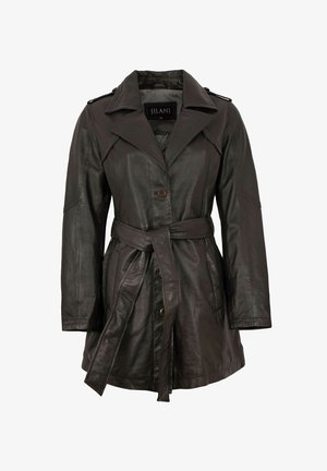 Lederjacken24 HAYLEY - Trenchcoat - dunkelbraun