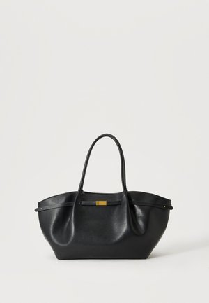 Gina Tricot, TOTE BAG - Чанта за пазаруване - black/gold-coloured