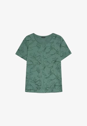Fiorella Rubino, T-SHIRT CON RICAMI FLOREALI - T-shirt con stampa - verde