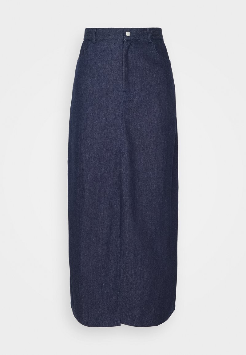 Pieces Maxirok donkerblauw denim