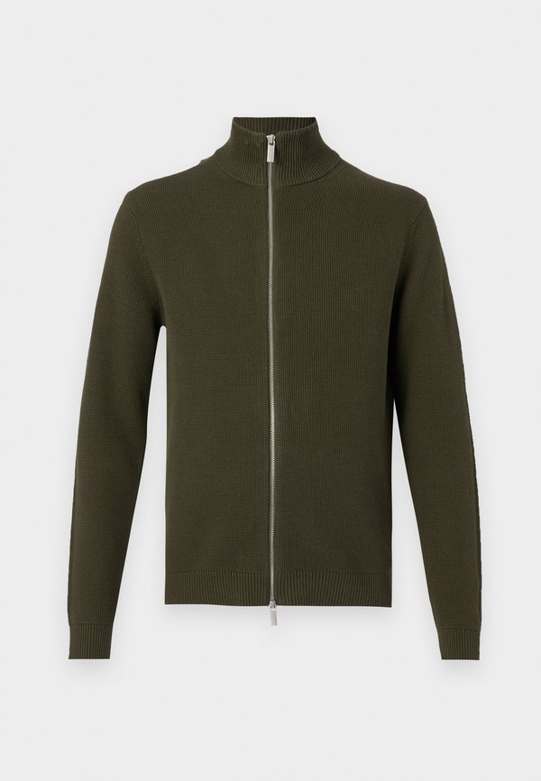 SLHDANE STRUCTURE FULL ZIP - Cardigan - forest night4