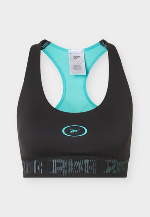 Reebok, ATH SPEED CUT OUT BRA - Sport-BH mit mittlerer Stützkraft - black/twisted turquoise