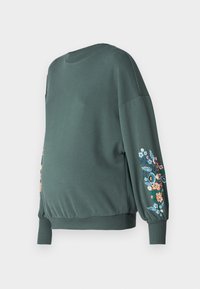 OLMBROOKE  O-NECK FLOWER - Mikina - green