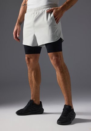 Pier One Sport Sportiniai šortai - light grey/black