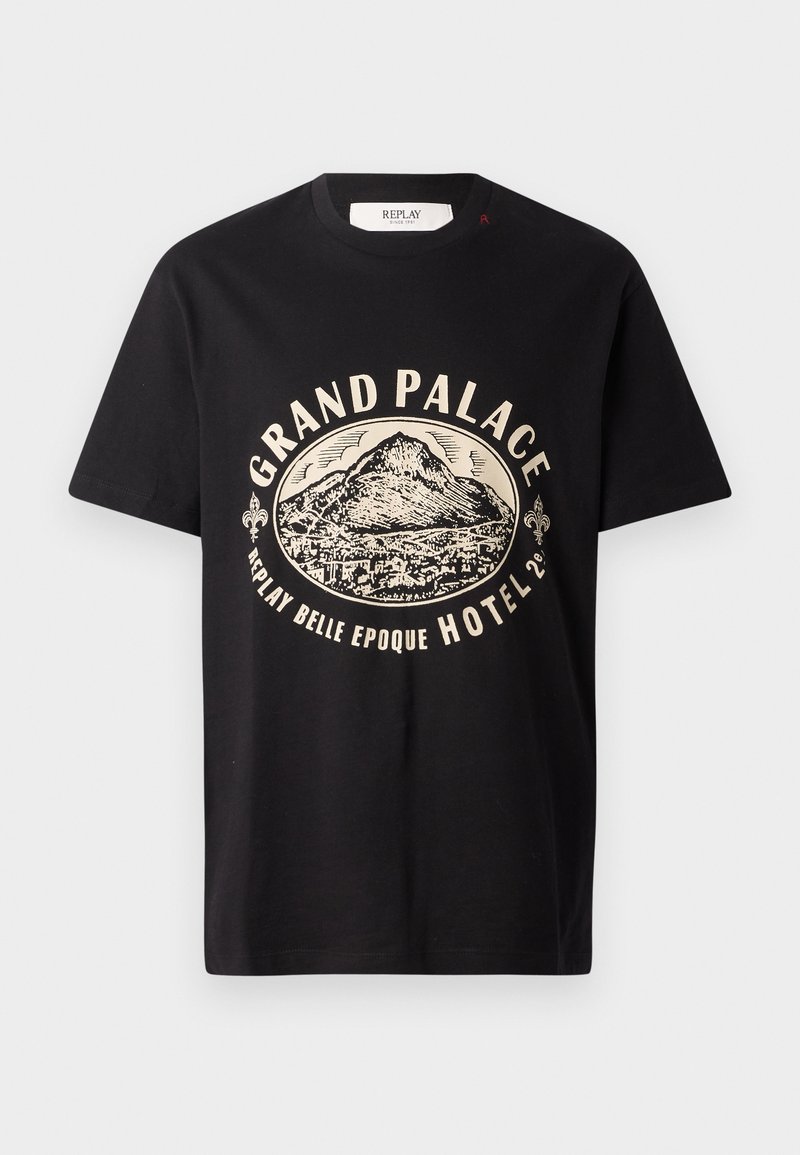 Replay T-shirt print zwart Replay T-shirt print zwart
