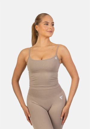DIVIDE SEAMLESS - Top - beige
