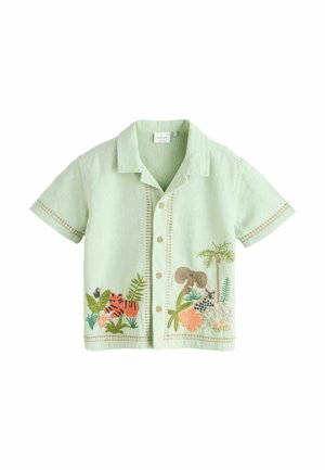 REGULAR FIT - SHORT SLEEVE - Chemise - mint green safari embroidery
