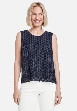 Gerry Weber OHNE ARM ÄRMELLOSE MIT SPITZE - Top - blueberry