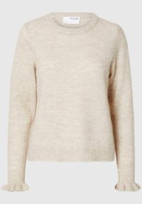 SLFLULU LS FRILL CUFF O-NECK - Trui - birch