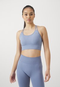ICANIWILL DEFINE SEAMLESS BRA - Vidutiniškai krūtinę prilaikanti sportinė liemenėlė - metal blue
