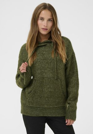 UMA - Sweat à capuche - ivy green melange