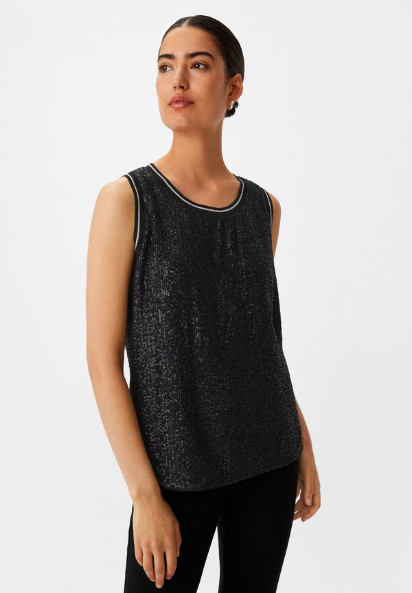 MIT PAILLETTEN - Bluse - schwarz