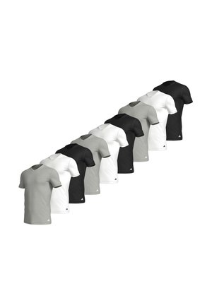 V-NECK 9 ER PACK   - Unterhemd/-shirt - grey white black