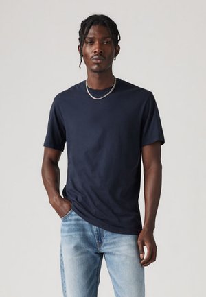 SLIM CREW NECK TEE 2 PACK - Βασικό μπλουζάκι - blue/white