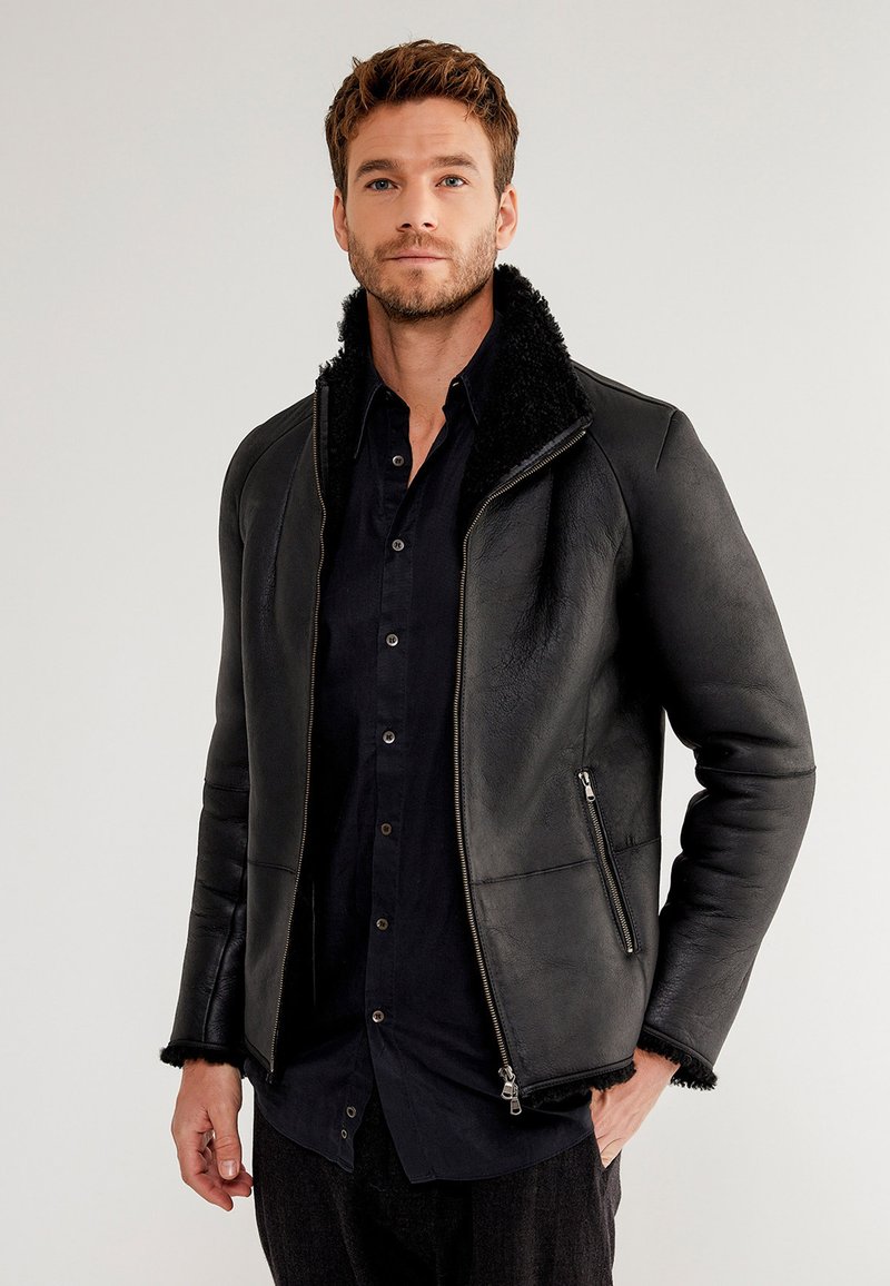 Vespucci by VSP LEO - Leather jacket - black - Zalando.ie