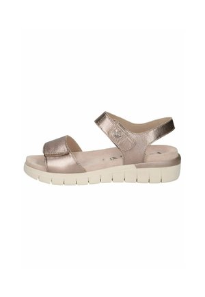 Platform sandals - taupe metallic