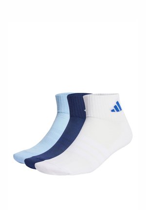 CUSHIONED ANKLE 3 PAIR PACK - Športové ponožky - dark blue/white/glow blue