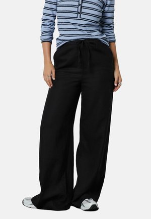 WIDE LEG - Stoffhose - black