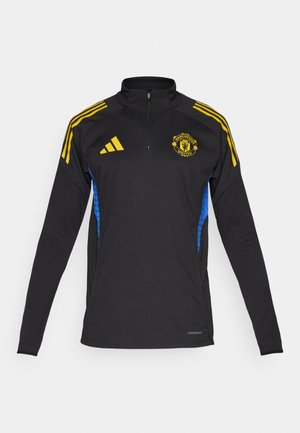 adidas Performance MANCHESTER UNITED 25/26 EUROPEAN TRAINING TOP - Majica za vratarje - black/blue/tribe yellow
