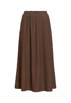 VILA, MAXI SKIRT VIMONERA HIGH WAIST - Jupe trapèze - coffee bean