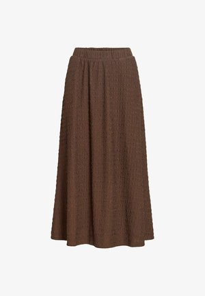 VILA, MAXI SKIRT VIMONERA HIGH WAIST - Jupe trapèze - coffee bean