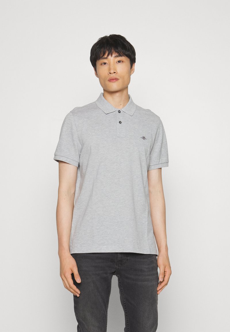 GANT - REG SHIELD - Poloshirts - grey melange, Forstør