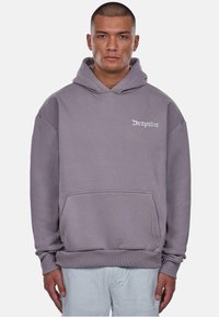 Gray cotton hoodie with a front pocket, relaxed fit, adjustable hood, and embroidered "Dropsize" logo on the chest.