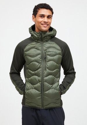 HELIUM HYBRID HOOD - Jachetă cu puf - dunkelgrün