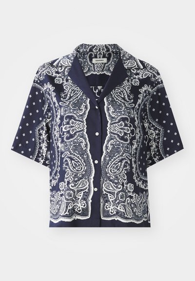 sandro RECOUPE - Cămașă - bleu/blanc