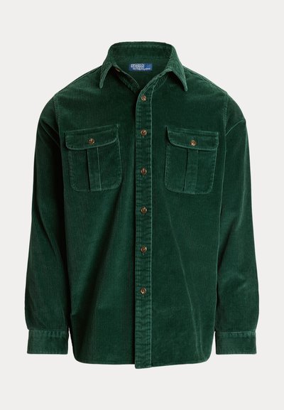 Polo Ralph Lauren CLASSIC FIT SUEDE PATCH CORDUROY SHIRT - Ing - moss agate
