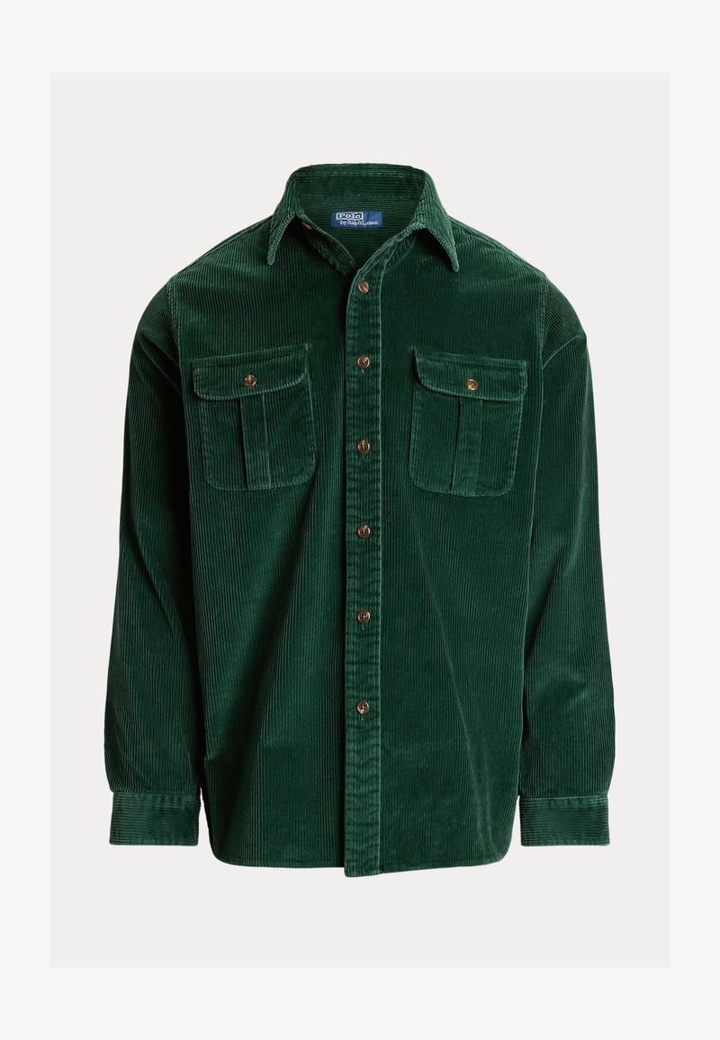 Polo Ralph Lauren CLASSIC FIT SUEDE PATCH CORDUROY SHIRT - Skjorta - moss agate