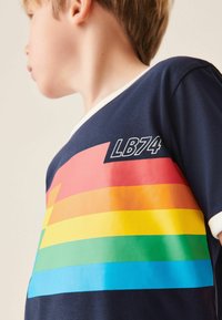 Little Bird SHORT SLEEVE RAGLAN COLOURFUL - REGULAR FIT - Apdrukāts T-krekls - navy ecru stripe
