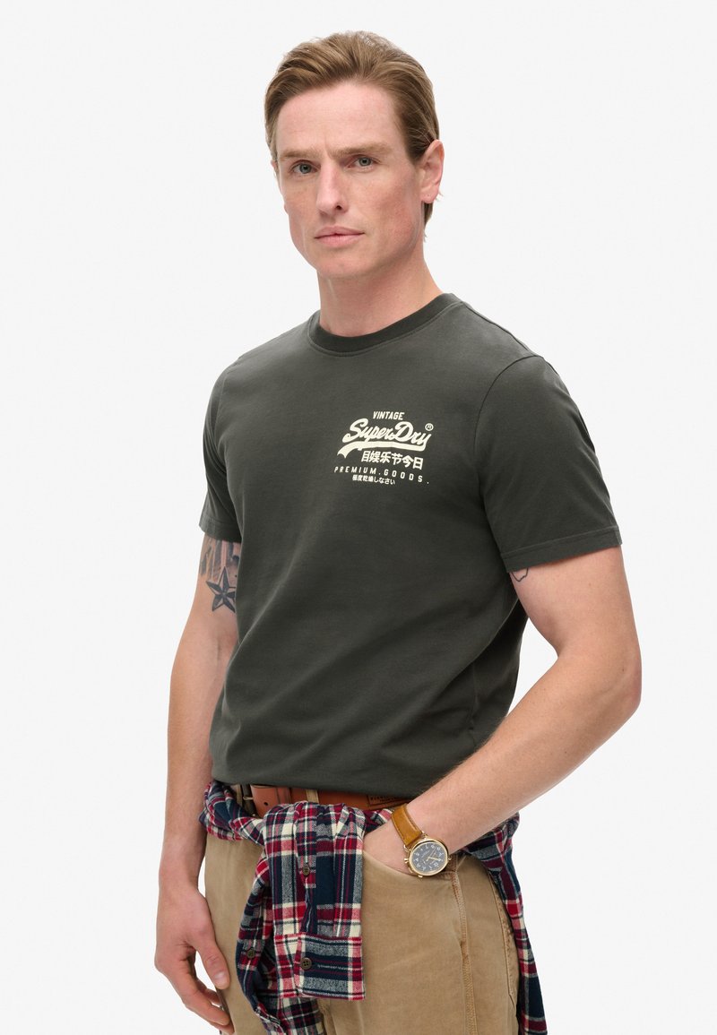 Superdry & Co TOKYO GRAPHIC - T-shirts print - washed black