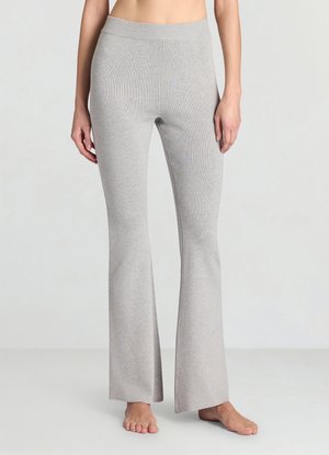 GINNICO LUNGO TINTA UNITA - Stoffhose - grigio perla melange