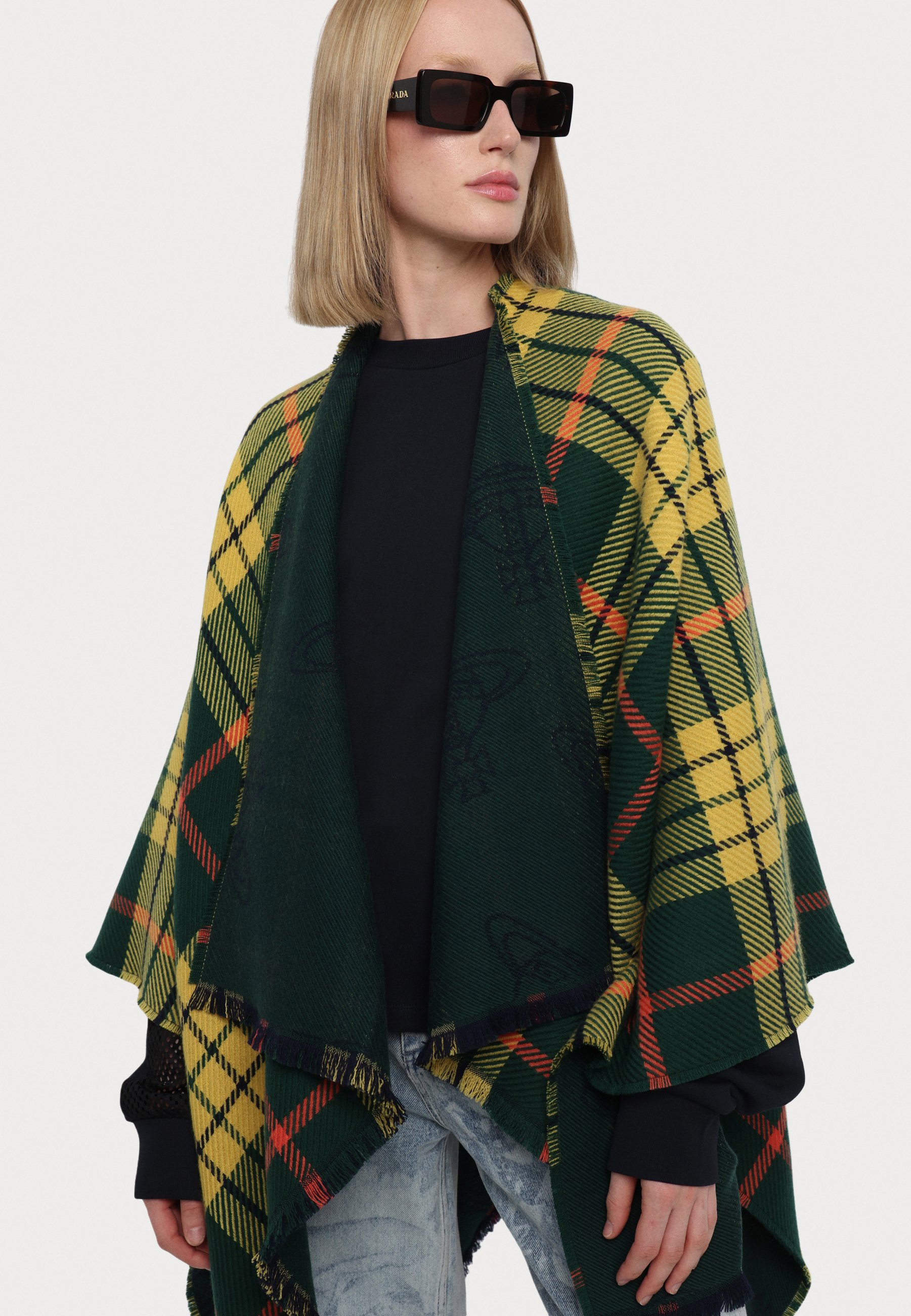 Vivienne Westwood PONCHO - Cape - dark green - Zalando