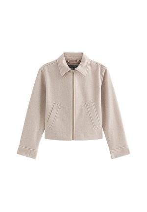 New Look, OATMEAL FELT ZIP THROUGH SHACKET - Leichte Jacke - cream