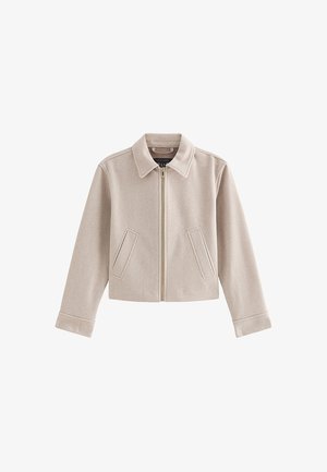 New Look, OATMEAL FELT ZIP THROUGH SHACKET - Leichte Jacke - cream