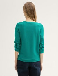 TOM TAILOR DENIM STRUCTURED - Sweater - jade green