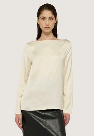 CON SCOLLO A BARCA - Blouse - bianco