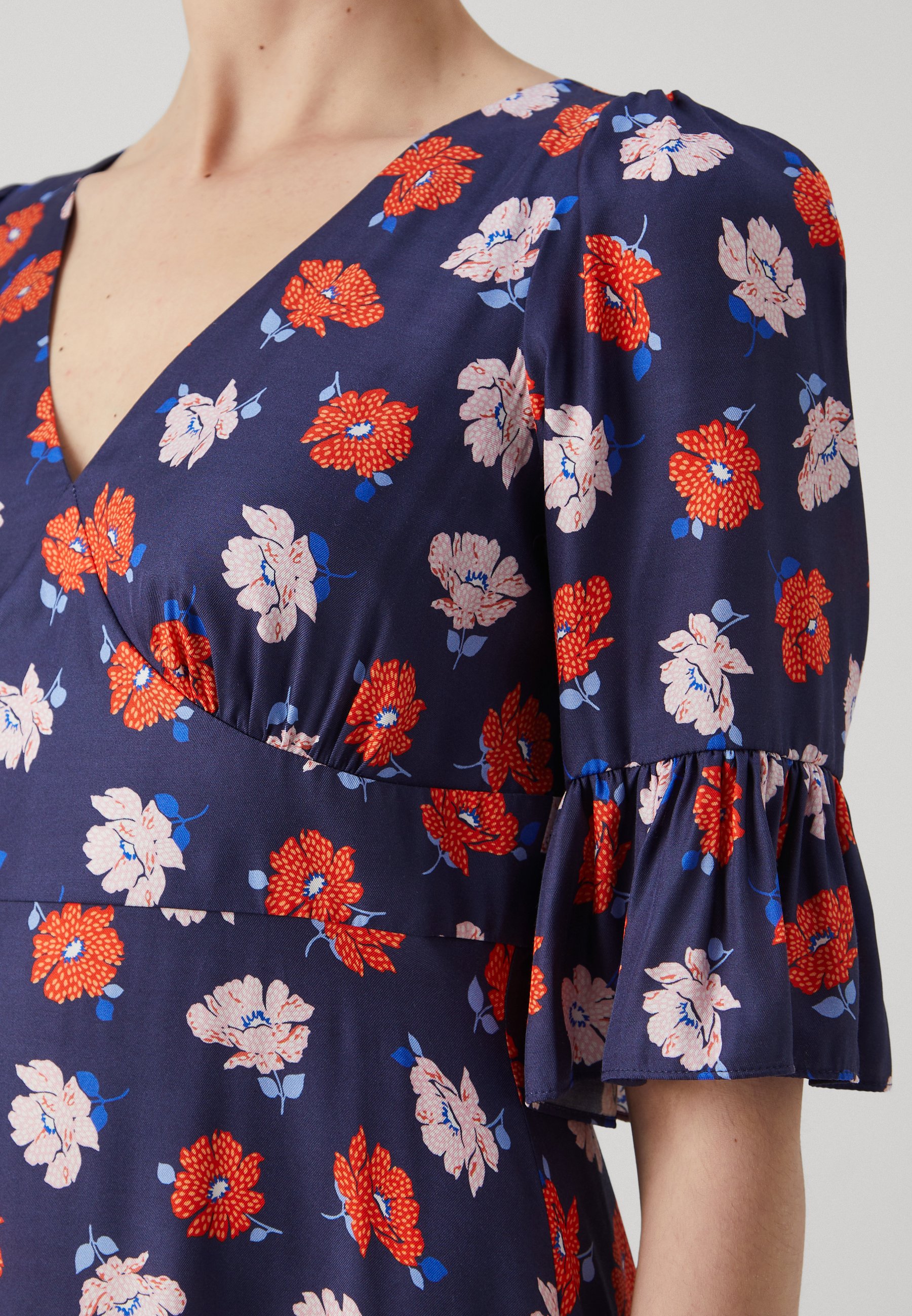 kate spade new york DOTTY FLORAL FLOUNCE DRESS - Day dress