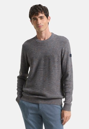 PULLOVER R-NECK - Strickpullover - grau meliert