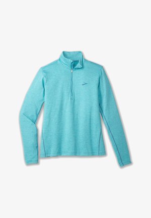 Brooks DASH 1/2 ZIP 2.0 - Pikkade varrukatega topp - htr aqua