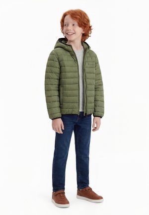 Champion OUTDOOR LIGHT HOODED JACKET - Jachetă subțire - olive