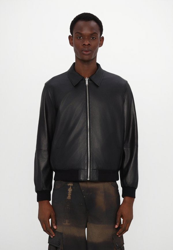 MATE TECH - Leather jacket - noir