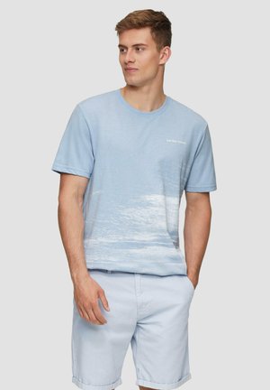 T-shirt con stampa - himmelblau