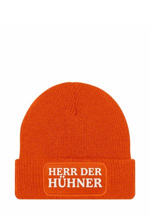 MIT PATCH IT SPRUCH HERR DER - Beanie - hühner orange