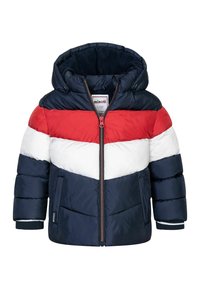 MINOTI - HOODED PADDED PUFFER - Ziemas jaka - blue red white Miniatūras attēls 1