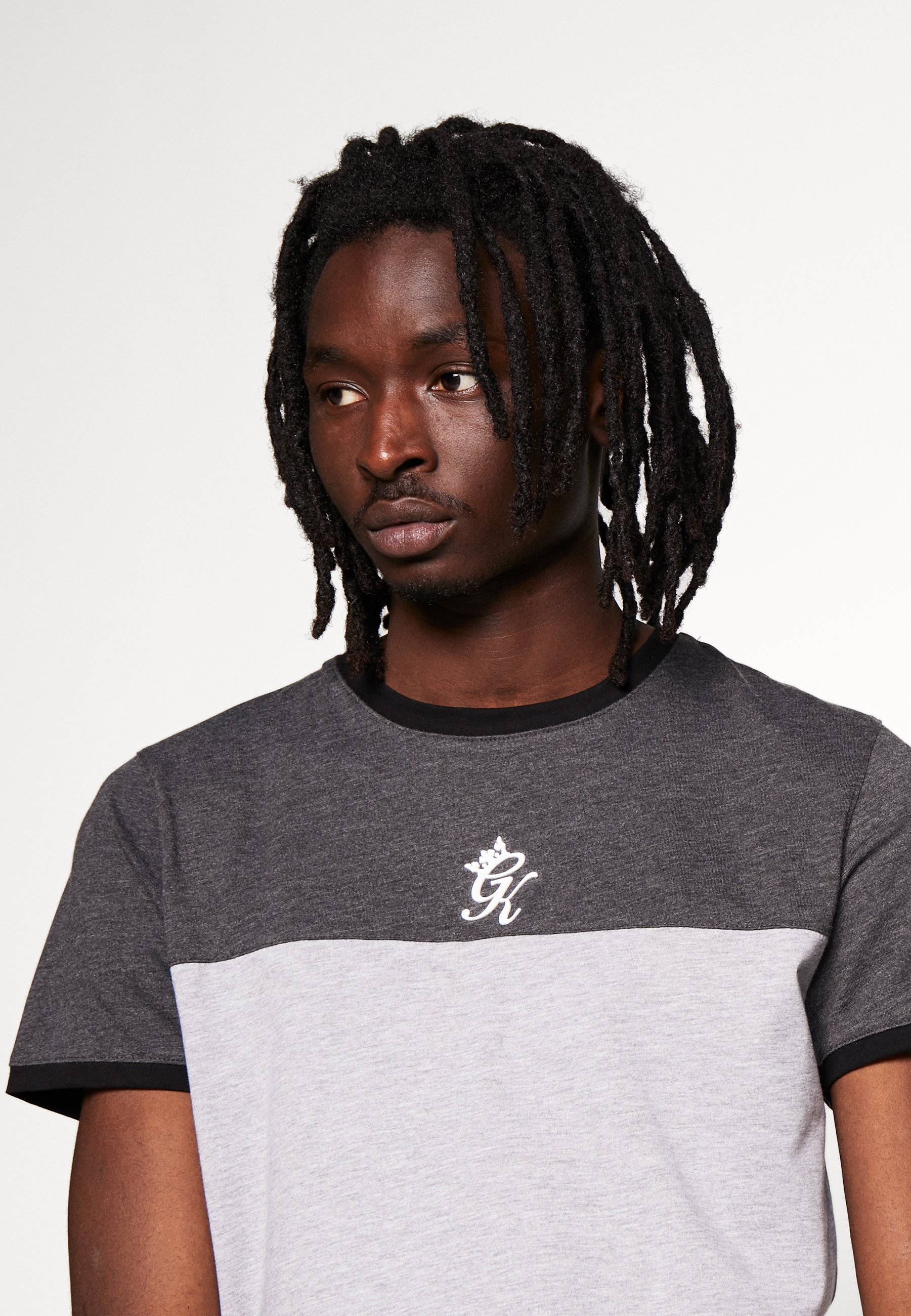 Gym King ORIGIN PANEL T shirts med print charcoal marl Gym King ORIGIN PANEL - T-shirts med print - charcoal marl/grey marl